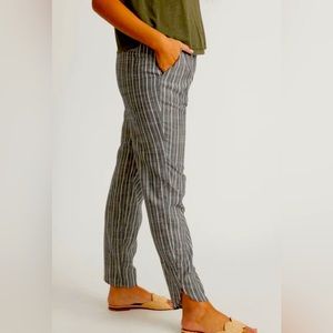 Marine Layer Allison Pant - black/white stripe (XS)